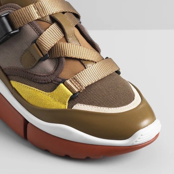 Chloe Sonnie olive green sneakers 38 8 - Picture 3 of 8